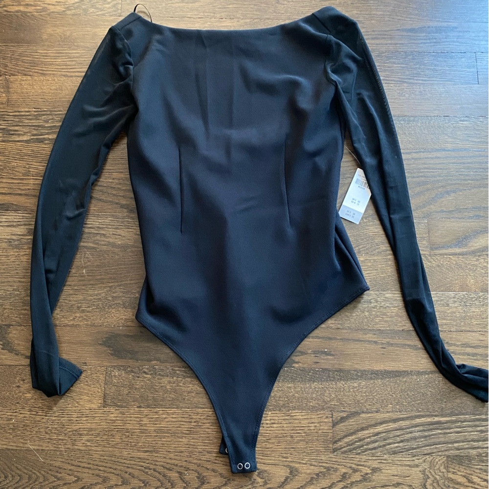 Elegant Black Long Sleeve Bodysuit
